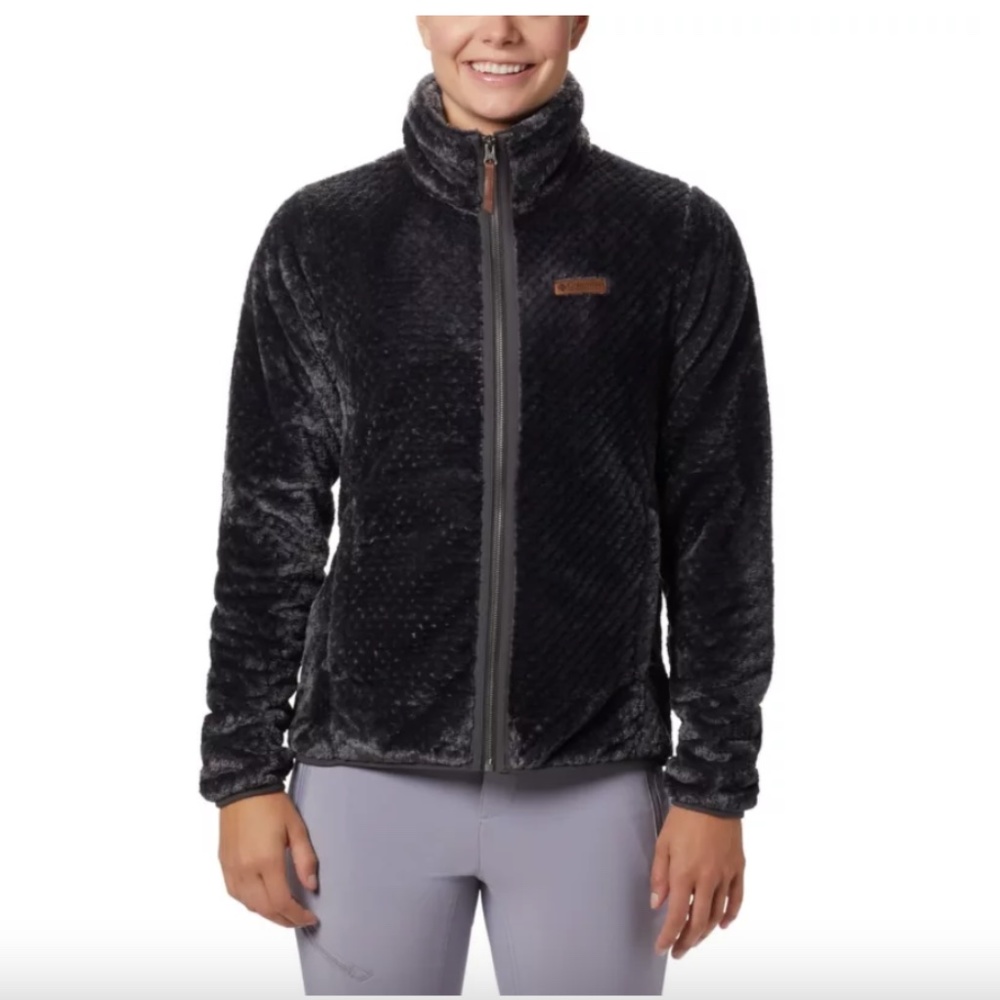 Women's Columbia Fire Side II Sherpa Full Zip Fleece, Grey, Size M